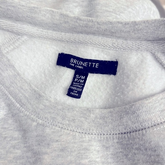 Brunette the Label “BLONDE” Gray Classic Crewneck Size Small Medium - Picture 4 of 11